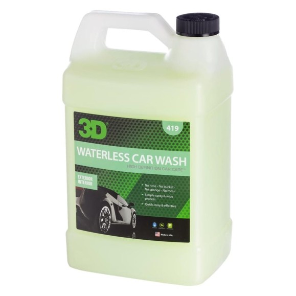 Очиститель ЛКП 3D Waterless Car Wash 419G01 безводный, безмыльный, 3.78 л 020547 Очиститель ЛКП 3D Waterless Car Wash 419G01 безводный, безмыльный, 3.78 л 020547