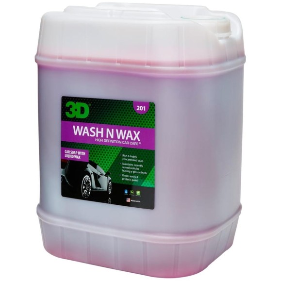 Автошампунь с воском 2в1 3D Wash N Wax 201G05 18.93 л 020517