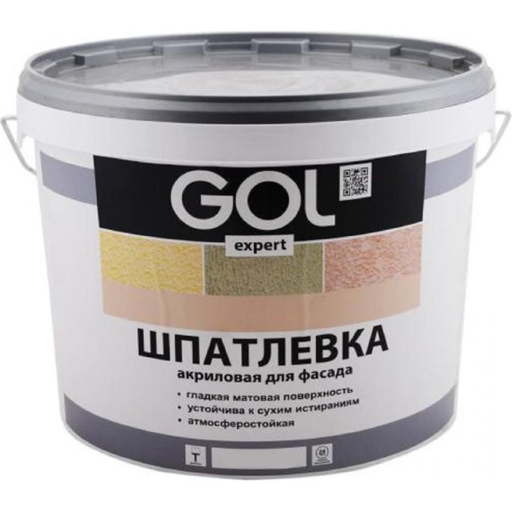 Шпатлевка фасадная акриловая GOLexpert expК 2 15 кг PALIZH 11605977 Шпатлевка фасадная акриловая GOLexpert expК 2 15 кг PALIZH 11605977