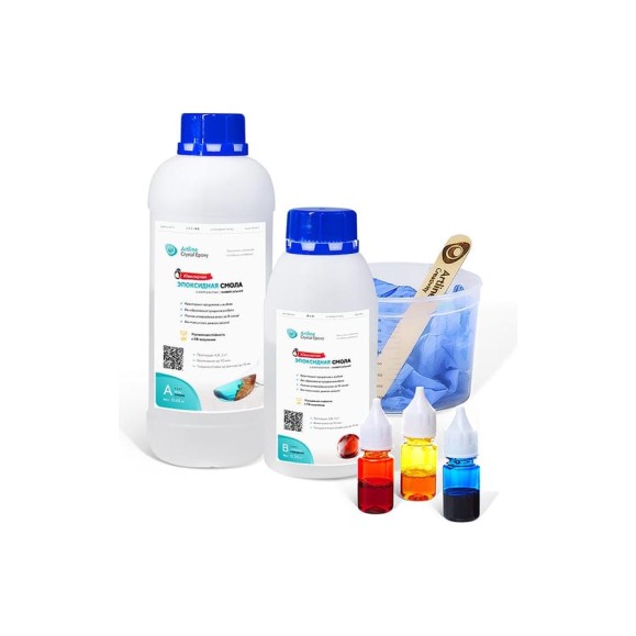 Эпоксидная смола Artline Creativity Artline Crystal с творческим набором 1 кг AC-CRY-01-000-S01 Эпоксидная смола Artline Creativity Artline Crystal с творческим набором 1 кг AC-CRY-01-000-S01