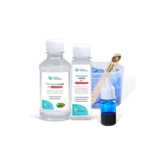 Эпоксидная смола Artline Creativity Artline Crystal с творческим набором 0.3 кг AC-CRY-00-300-S01 Эпоксидная смола Artline Creativity Artline Crystal с творческим набором 0.3 кг AC-CRY-00-300-S01