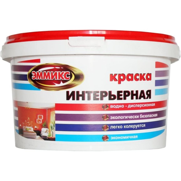 Интерьерная краска для мебели Эммикс моющаяся, без запаха, по дереву, белый, 3 кг 4690417047291 Интерьерная краска для мебели Эммикс моющаяся, без запаха, по дереву, белый, 3 кг 4690417047291