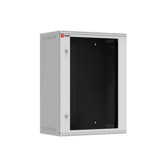Телекоммуникационный настенный шкаф EKF 15U 600х550 стекло, Astra серия, PROxima ITB15G550