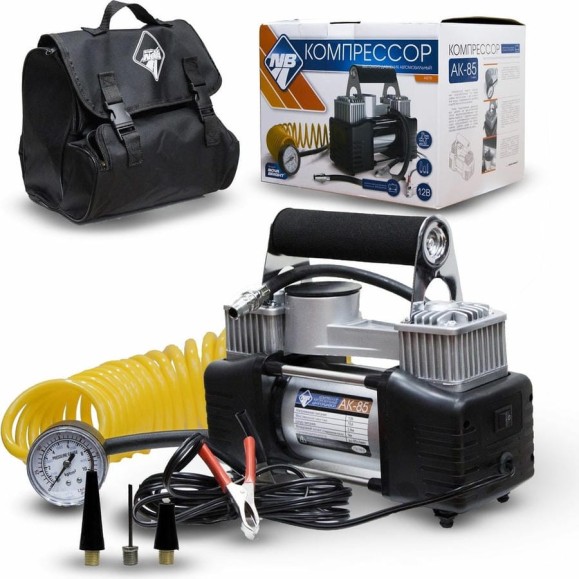 Компрессор Nova Bright АК-85 двухпоршневой, до 85 л/мин, 140 PSI, 12 В 44278 Компрессор Nova Bright АК-85 двухпоршневой, до 85 л/мин, 140 PSI, 12 В 44278