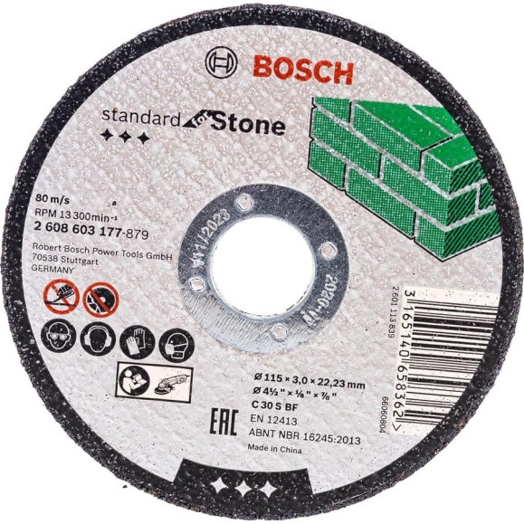 Диск отрезной по камню (115x22.2 мм) Bosch 2608603177 Диск отрезной по камню (115x22.2 мм) Bosch 2608603177