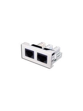 Розетка LANMASTER Mosaic 22.5x45, 1xRJ-45 Cat.5e и 1xRJ-12 Cat.3, белая, LAN-WA-LP-4512-WH Розетка LANMASTER Mosaic 22.5x45, 1xRJ-45 Cat.5e и 1xRJ-12 Cat.3, белая, LAN-WA-LP-4512-WH