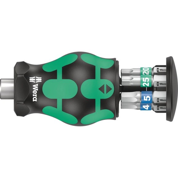 WERA Kraftform Kompakt Stubby Magazin 3 короткая ручка-битодержатель с битами, 6 предметов WE-008875