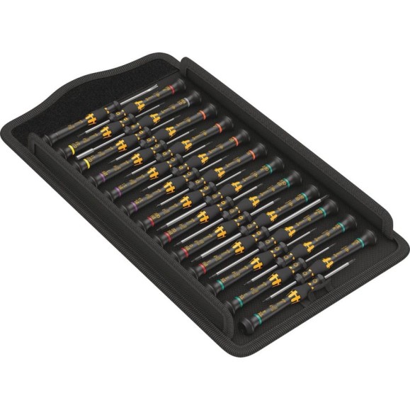 Набор отверток для электроники Wera, Kraftform Micro ESD, 25 предметов, WE-134019 Набор отверток для электроники Wera, Kraftform Micro ESD, 25 предметов, WE-134019