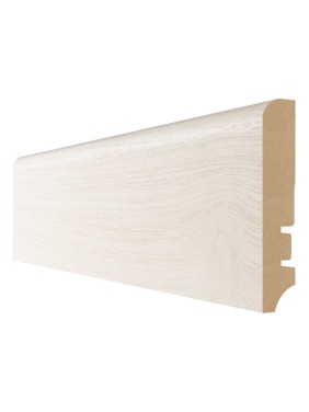 Плинтус Aktuell Design (16x81x2400 мм; МДФ; Тик сухой белый) Hannahholz AD 81402.29