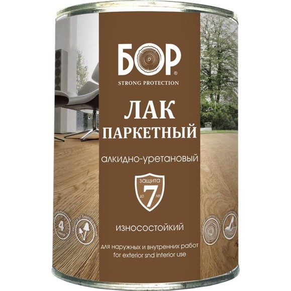 Паркетный лак Бор АУ-271, износостойкий, глянцевый, 0,7 кг 4607023392820 Паркетный лак Бор АУ-271, износостойкий, глянцевый, 0,7 кг 4607023392820