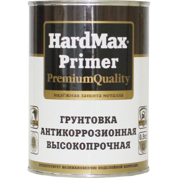 Антикоррозионная грунтовка HardMax PRIMER светло-серая, банка 0,9 кг 4690417078462