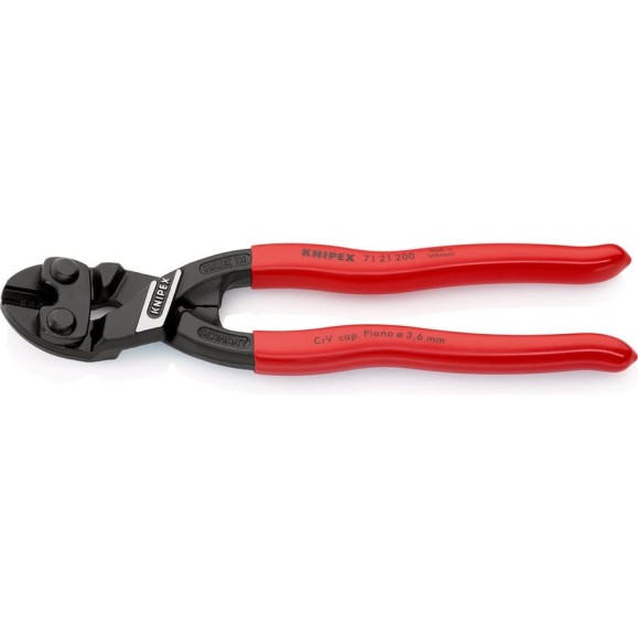 Болторез компактный Knipex, CoBolt, голова 20 градусов, 200 мм, чёрный, 1К ручки, KN-7121200SB