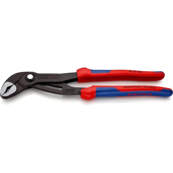 Переставные клещи Knipex COBRA под ключ 60 мм, 300 мм, серые, 2К ручки KN-8702300SB Переставные клещи Knipex COBRA под ключ 60 мм, 300 мм, серые, 2К ручки KN-8702300SB