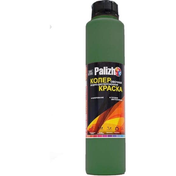 Колеровочная краска Palizh В/Д №514 темно-зеленый, 0,75 л 11606001 Колеровочная краска Palizh В/Д №514 темно-зеленый, 0,75 л 11606001