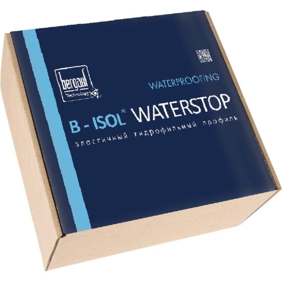 Расширяющийся шнур из гидрофильной резины Бергауф B-Isol Waterstop, 20х50 бобина 40 м.п 1111211