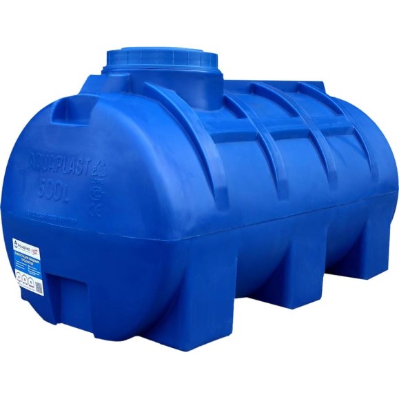 Овально-горизонтальная емкость AQUAPLAST 500 л, синяя 4630017951932