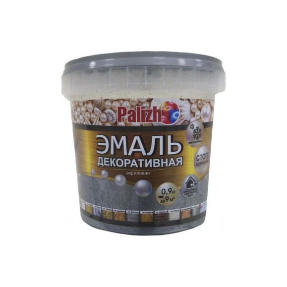 Акриловая декоративная эмаль PALIZH DE-91-0,9 (серебро №91; 0.9 кг) 11606247 Акриловая декоративная эмаль PALIZH DE-91-0,9 (серебро №91; 0.9 кг) 11606247