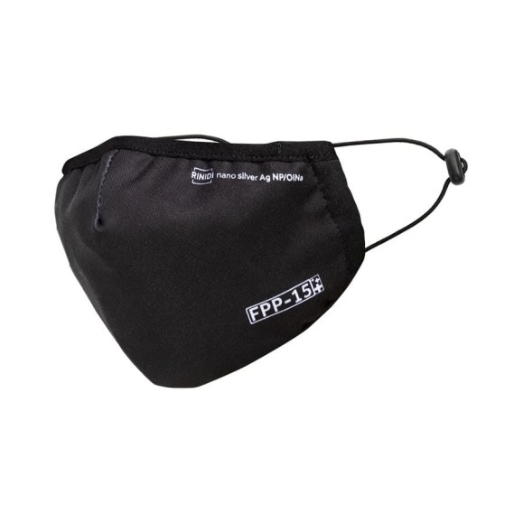 Полумаска RINIDI Silver Nano Black, с клапаном, 4-х слойная FPP-15 Silver-Black-Nano