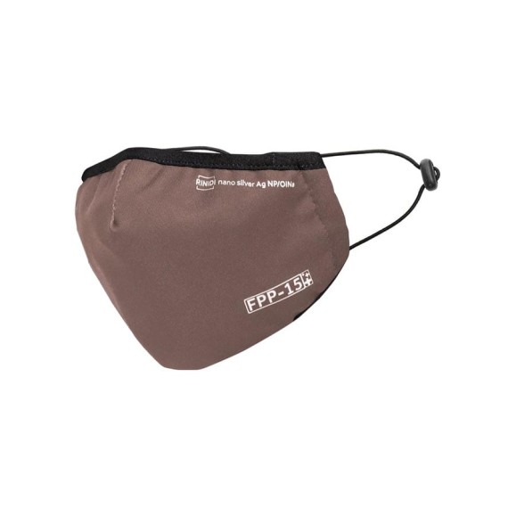 Полумаска RINIDI Silver Nano Royal Brown Silver, 4-х слойная FPP-15 Nano-Brown