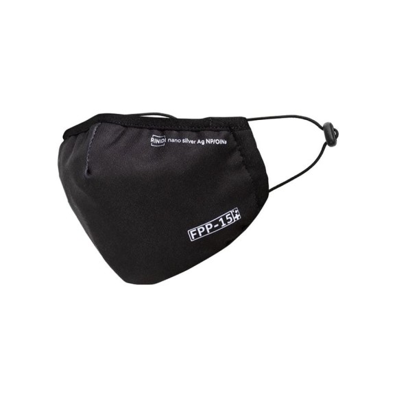 Полумаска RINIDI Silver Nano Black Silver, 4-х слойная FPP-15 Nano-black