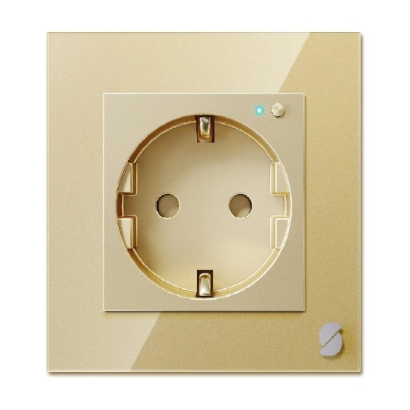 Умная встраиваемая золотая розетка Sibling Powerswitch-W1 00-00003045