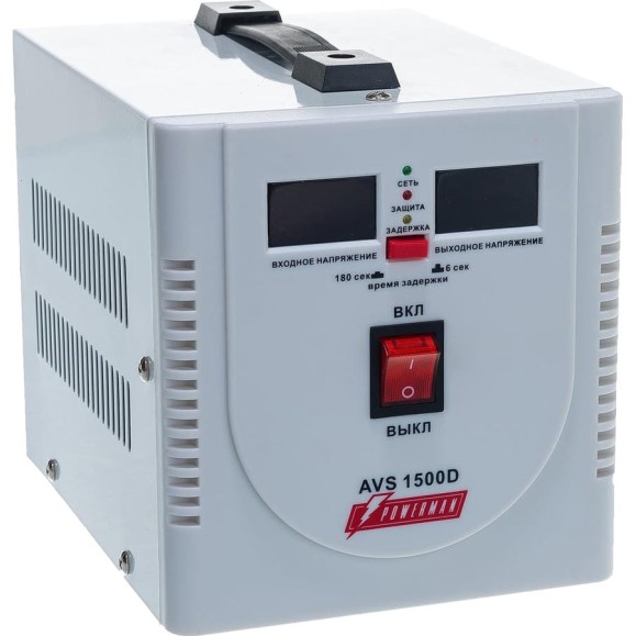 Стабилизатор напряжения Powerman 1ф 1,5 кВА AVS 1500 D 1192183 Стабилизатор напряжения Powerman 1ф 1,5 кВА AVS 1500 D 1192183