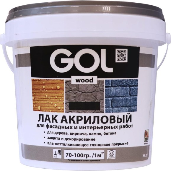 Акриловый полуглянцевый лак PALIZH GOL (0.9 кг; морозостойкий) 11590417