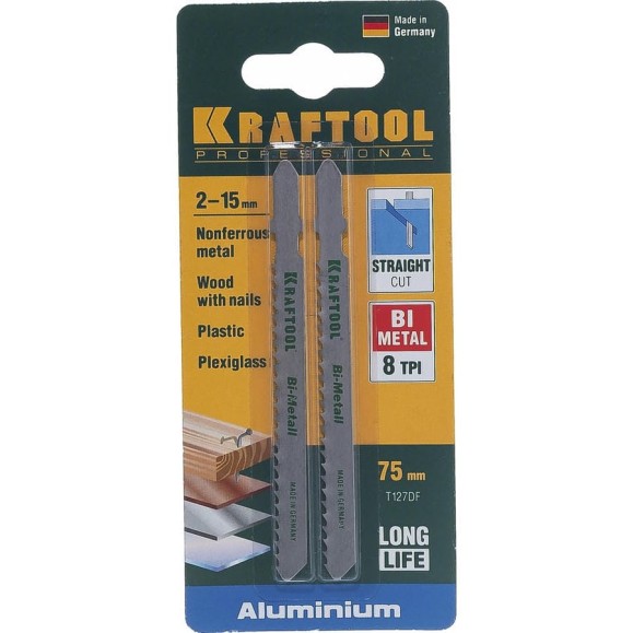 Полотно 2 шт. (75 мм; шаг 3 мм) по металлу для электролобзика KRAFTOOL 159556-3 Полотно 2 шт. (75 мм; шаг 3 мм) по металлу для электролобзика KRAFTOOL 159556-3