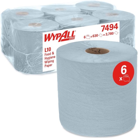 Протирочный материал для пищевой промышленности и общей очистки Kimberly-Clark WypAll L10 7494 Протирочный материал для пищевой промышленности и общей очистки Kimberly-Clark WypAll L10 7494