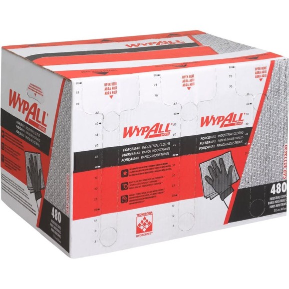 Протирочный материал Kimberly-Clark WypAll ForceMax сложенные в 1/4, серый 33.5x34.5 см 7569 Протирочный материал Kimberly-Clark WypAll ForceMax сложенные в 1/4, серый 33.5x34.5 см 7569