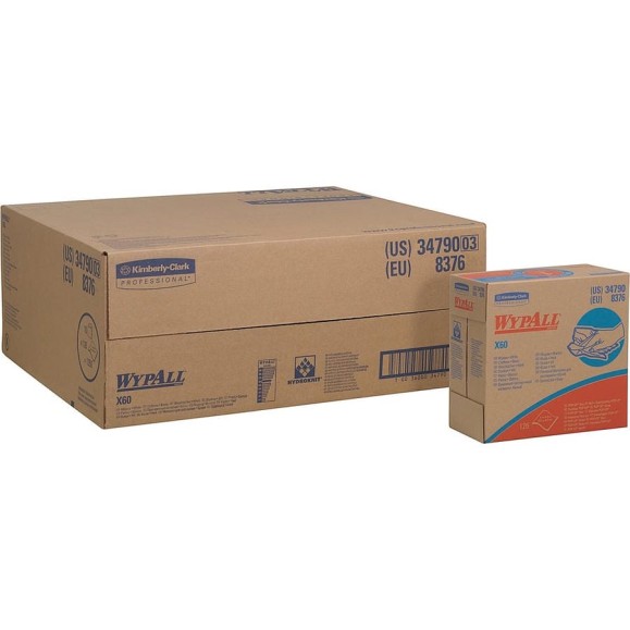 Протирочный материал Kimberly-Clark WypAll X60, коробка Рор-Up, белый 8376 Протирочный материал Kimberly-Clark WypAll X60, коробка Рор-Up, белый 8376