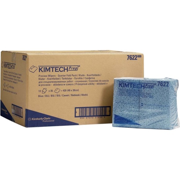 Протирочные салфетки Kimberly-Clark Kimtech сложенные в 1/4, синий 7622 Протирочные салфетки Kimberly-Clark Kimtech сложенные в 1/4, синий 7622
