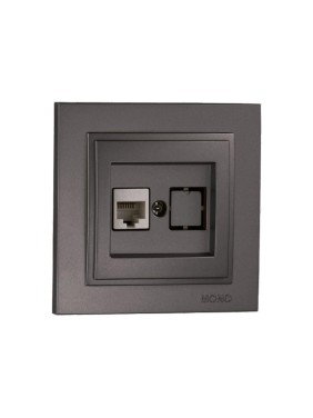 Компьютерная розетка MONO ELECTRIC Despina, Rj45, Cat6, графит 102-202005-125 Компьютерная розетка MONO ELECTRIC Despina, Rj45, Cat6, графит 102-202005-125