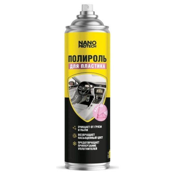 Полироль для пластика, жвачка, 400 мл Nanoprotech NPGPP0037 Полироль для пластика, жвачка, 400 мл Nanoprotech NPGPP0037