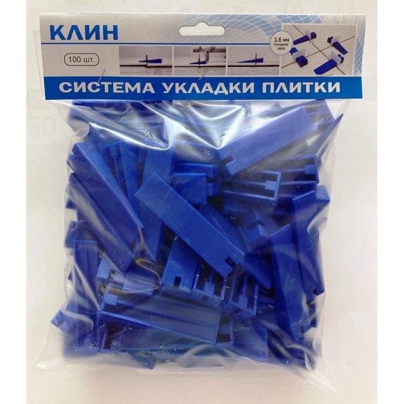 Система выравнивания плитки Клин 100 шт/упак НПЦ Технолог 75278 Система выравнивания плитки Клин 100 шт/упак НПЦ Технолог 75278