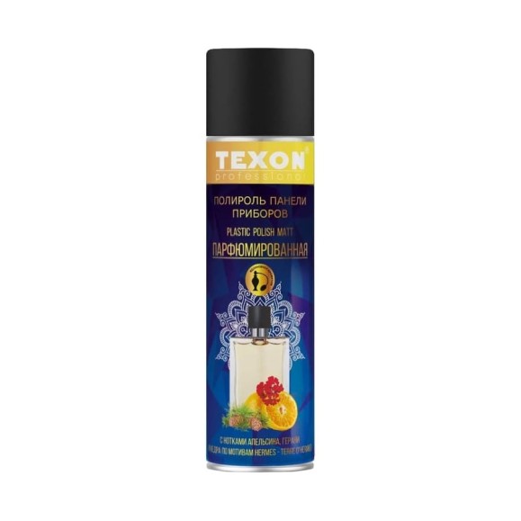 Парфюмированная полироль приборной панели Texon Proffesional глянцевая Гермес 335мл аэр. баллон Парфюмированная полироль приборной панели Texon Proffesional глянцевая Гермес 335мл аэр. баллон