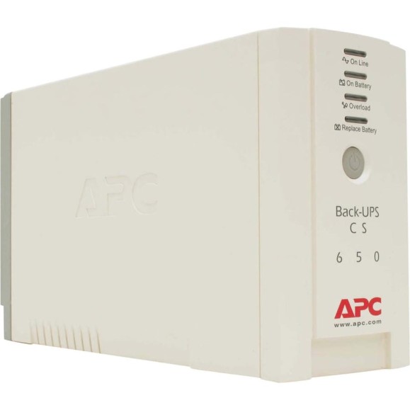 Источник бесперебойного питания APC Back-UPS CS, OffLine, 650VA/400W, Tower, IEC, Serial+USB BK650EI Источник бесперебойного питания APC Back-UPS CS, OffLine, 650VA/400W, Tower, IEC, Serial+USB BK650EI
