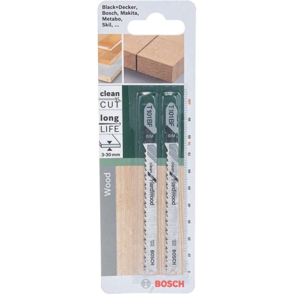 Полотно для лобзика по дереву T101BF (100 мм; 9 TPI; 2 шт.) Bosch 2609256728 Полотно для лобзика по дереву T101BF (100 мм; 9 TPI; 2 шт.) Bosch 2609256728