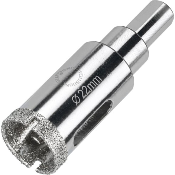 Коронка алмазная по керамограниту и керамике с центрирующим сверлом 22 мм Diamond Industrial DIDCSC022 Коронка алмазная по керамограниту и керамике с центрирующим сверлом 22 мм Diamond Industrial DIDCSC022