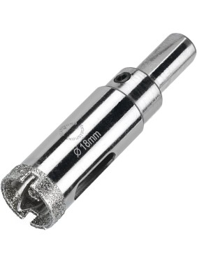 Коронка алмазная по керамограниту и керамике с центрирующим сверлом 18 мм Diamond Industrial DIDCSC018 Коронка алмазная по керамограниту и керамике с центрирующим сверлом 18 мм Diamond Industrial DIDCSC018