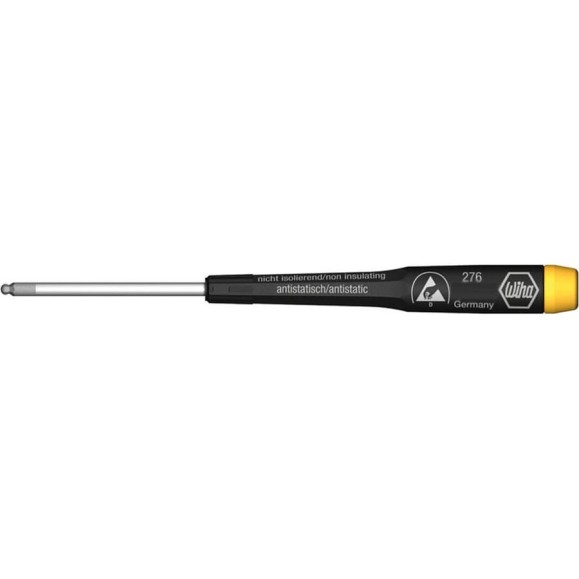Отвертка Wiha Precision 276 ESD со сферической головкой, SW2,0x50 07650 Отвертка Wiha Precision 276 ESD со сферической головкой, SW2,0x50 07650