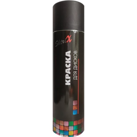 Краска для дисков Аэрохим Shtrix черная матовая, 650 мл, спрей SHT-105 Краска для дисков Аэрохим Shtrix черная матовая, 650 мл, спрей SHT-105