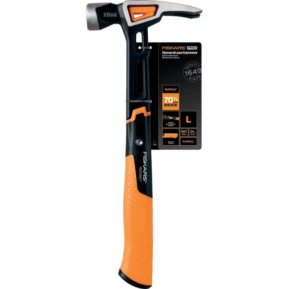 Столярный молоток Fiskars 20oz/13.5 Столярный молоток Fiskars 20oz/13.5