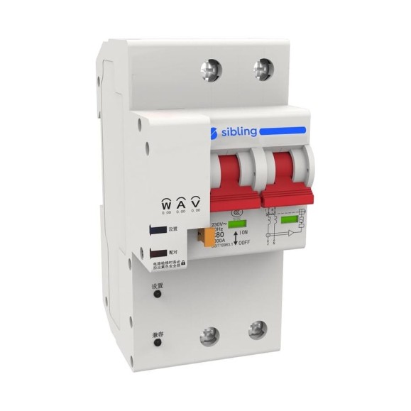 Умный автоматический двухполюсной выключатель Sibling Powerswitch-A32 2 00-00012412 Умный автоматический двухполюсной выключатель Sibling Powerswitch-A32 2 00-00012412