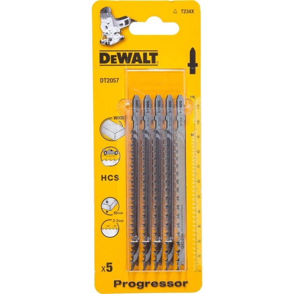 Пилка по дереву HCS 116x91x2-3x65мм, T234, 5 шт. DEWALT DT2057 Пилка по дереву HCS 116x91x2-3x65мм, T234, 5 шт. DEWALT DT2057