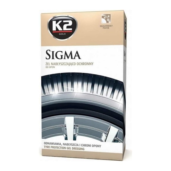 Гель для полировки и защиты шин K2 GOLD SIGMA, 500мл + губка G157 Гель для полировки и защиты шин K2 GOLD SIGMA, 500мл + губка G157