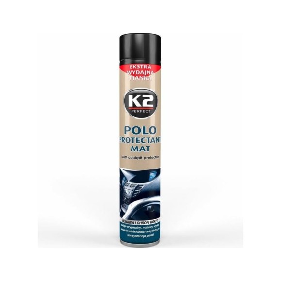 Полироль пластика K2 POLO PROTECTANT MAT новая машина, аэрозоль, 750 мл K418 Полироль пластика K2 POLO PROTECTANT MAT новая машина, аэрозоль, 750 мл K418