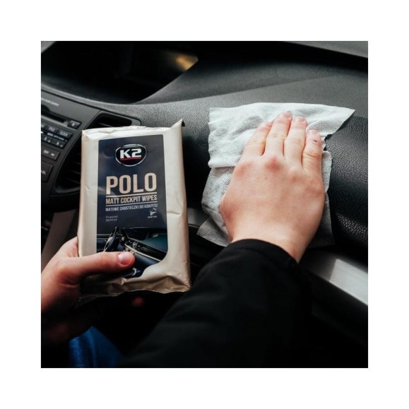 Салфетки влажные для пластика K2 POLO MAT 20х18см, 24шт. K425 Салфетки влажные для пластика K2 POLO MAT 20х18см, 24шт. K425