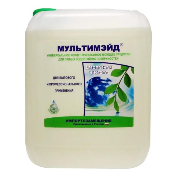 Универсальное моющее средство Мультимэйд для уборки на производстве, в офисе и дома, 5 л 4607002302482 Универсальное моющее средство Мультимэйд для уборки на производстве, в офисе и дома, 5 л 4607002302482