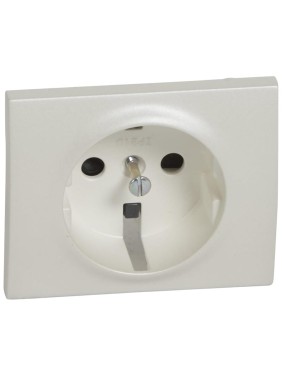 Лицевая панель Legrand Galea Life для розетки 2К+З с защитными шторками Pearl 771521